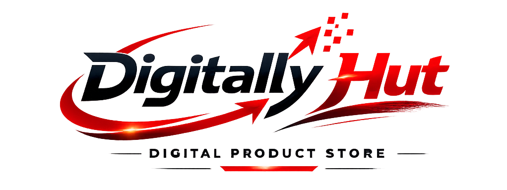 digitallyhut dh logo – modern digital product store branding